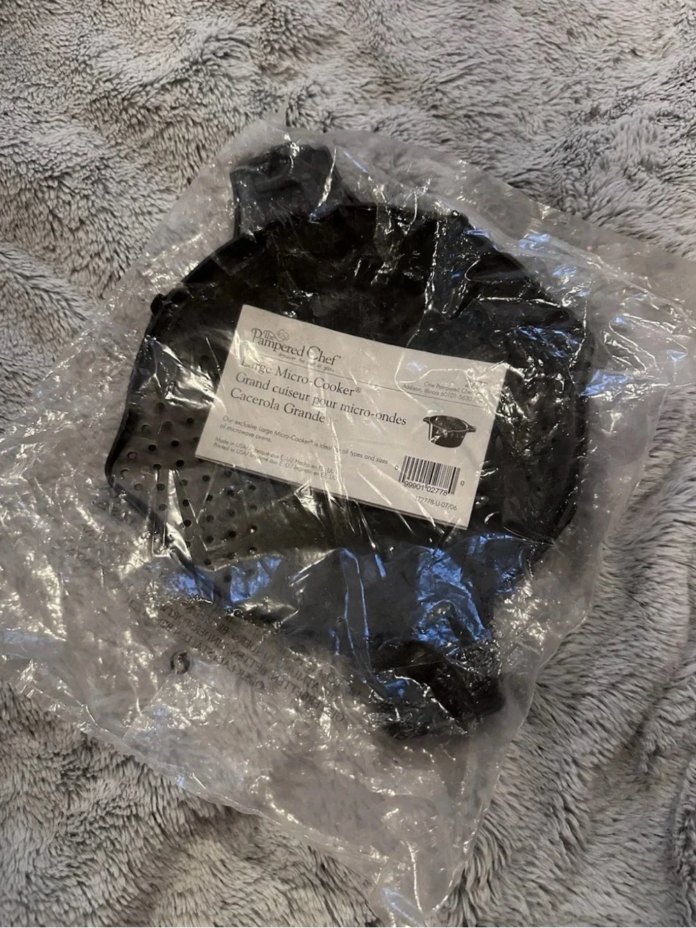 The Pampered Chef Black Large Micro Cooker Lid Only Replacement Part New